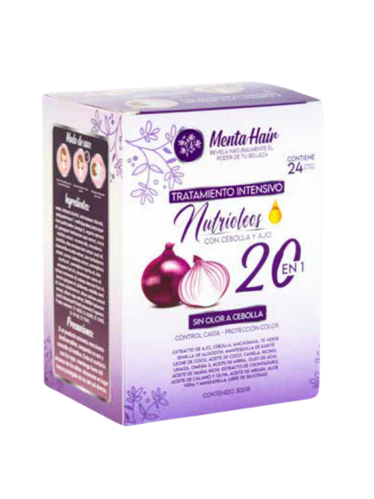 Sachet Tratamiento Fortalecedor Con Cebolla y Ajo Menta Hair 30ml